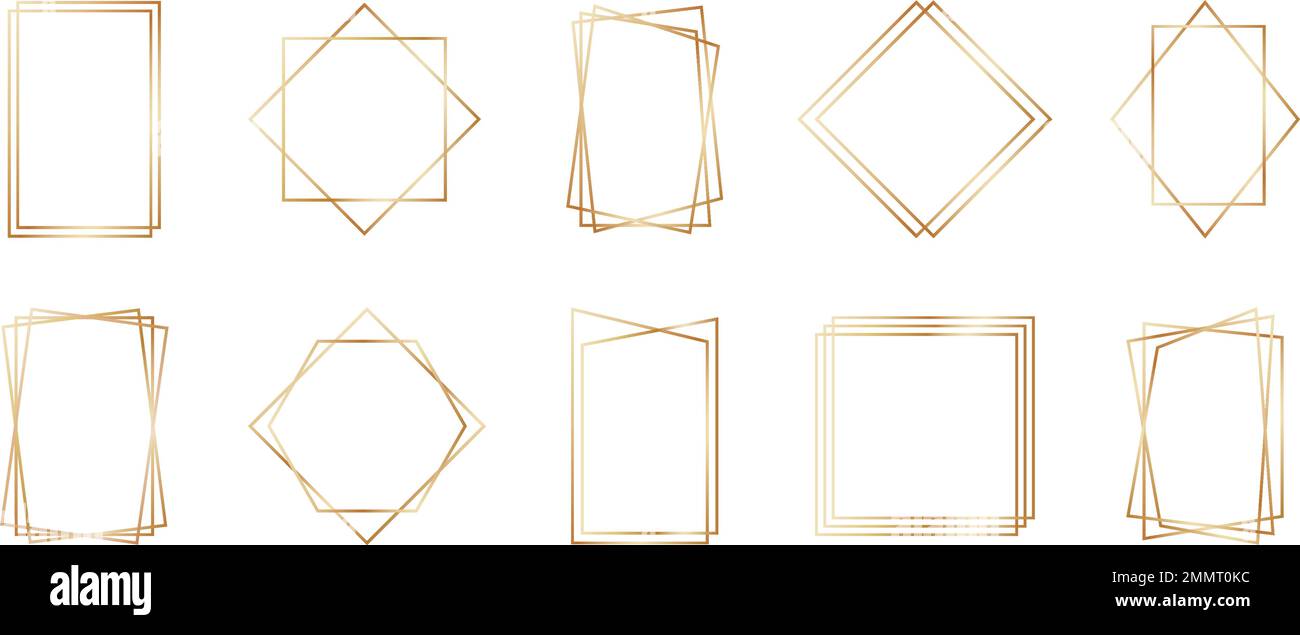 Vintage Gold Metallic Frame Mockup Set of 2 Vertical Frames 3:4 PSD + PNG –  PAPER MOON Art & Design