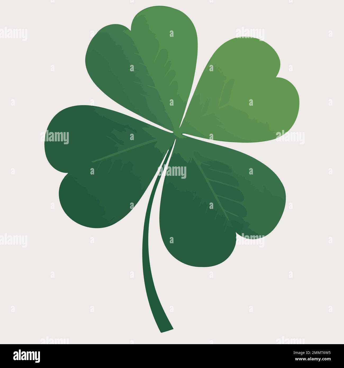 isolated green four leaf clover vector illustration Stock Vector Image ...