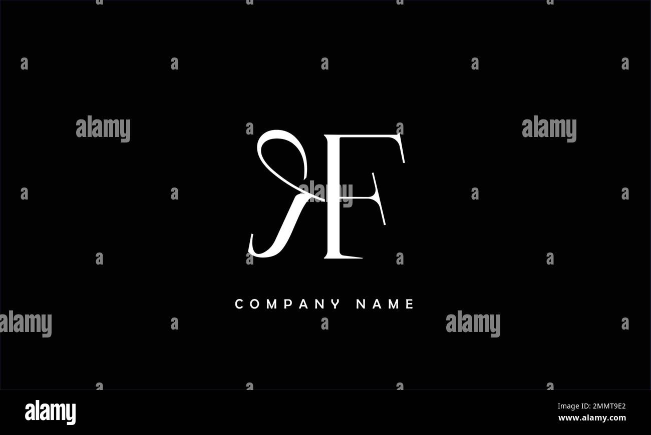 KF, FK Abstract Letters Logo Monogram Stock Vector