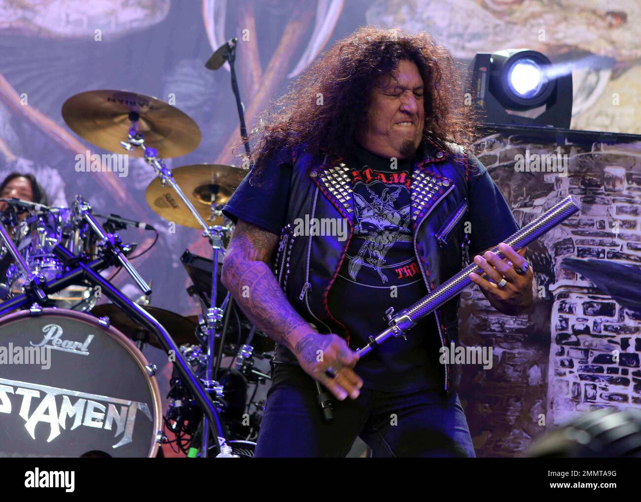 Chuck Billy with Testament performs as the opener for Slayer at ...