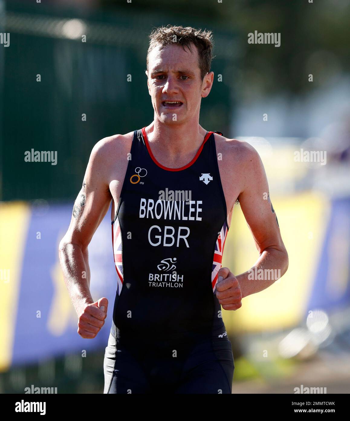 Alistair Brownlee of Great Britain participates in the running