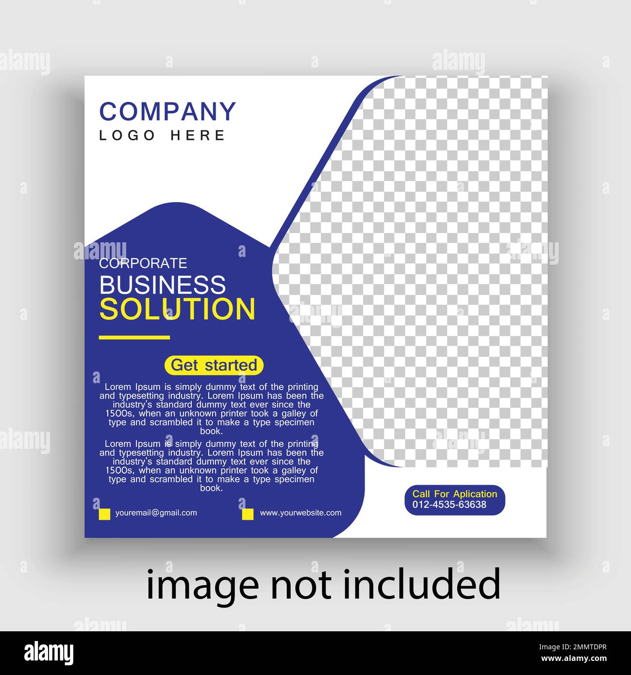 Social Media Post Design Template For Restaurant Business. promotion banner. ready use vector design template. Stock Vector