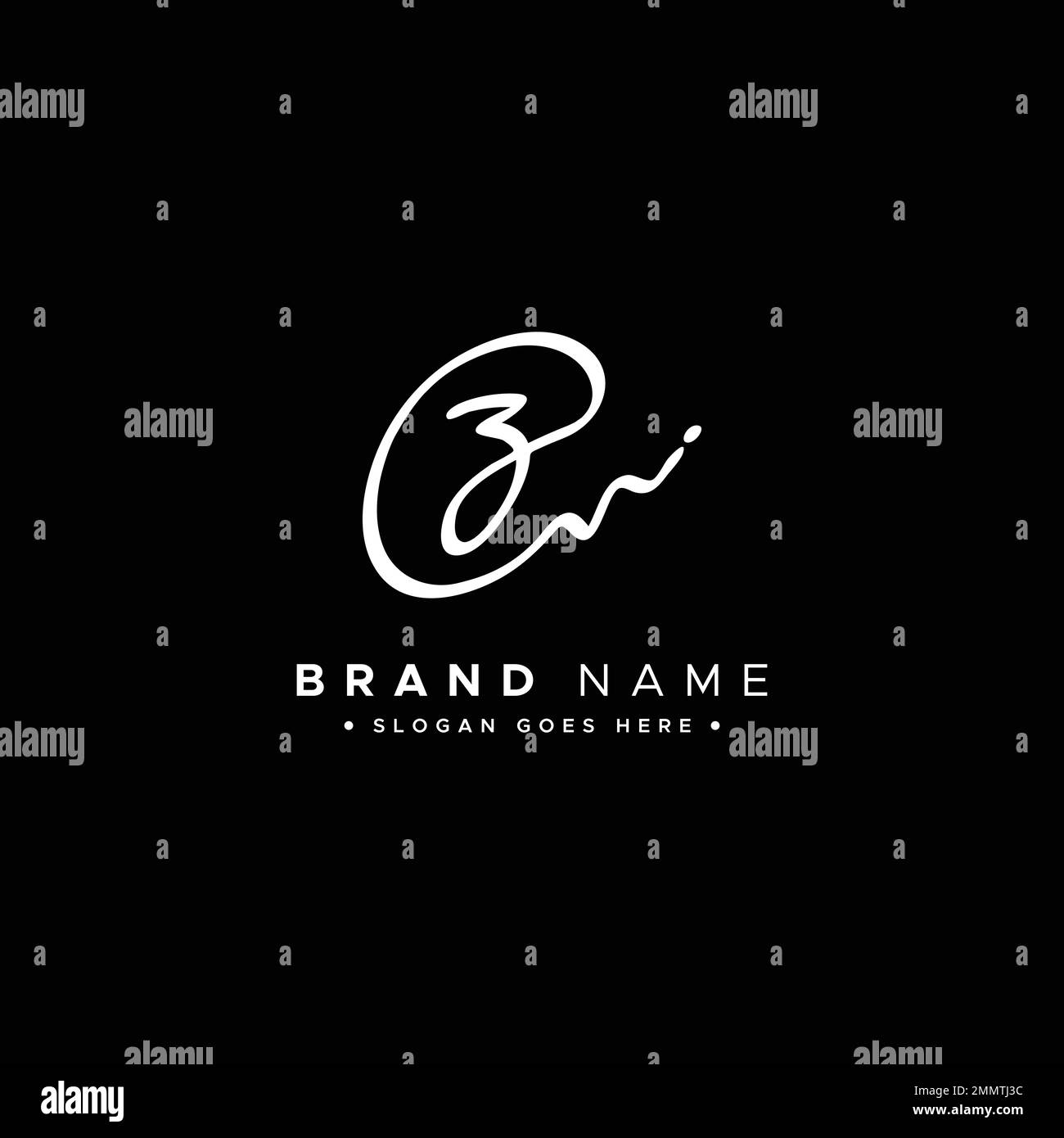 Initial Letter Z Logo - Handwritten Signature Logo for Business Name