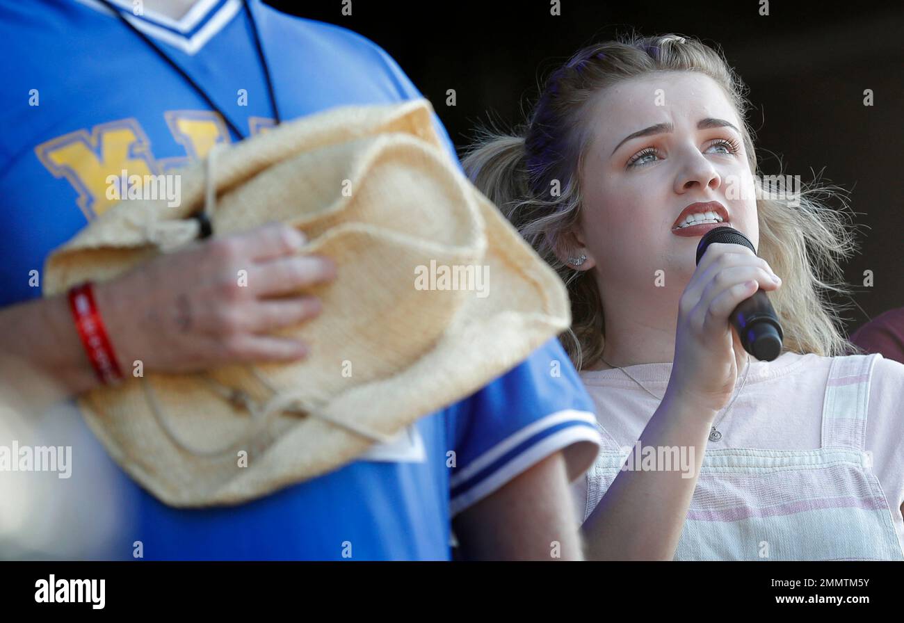 "American Idol" winner Maddie Poppe, of Clarksville, Iowa, sings the
