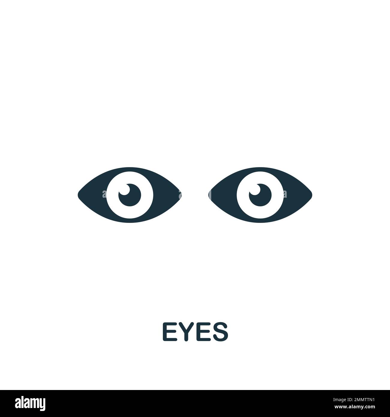 Eyes icon. Monochrome simple sign from anatomy collection. Eyes icon