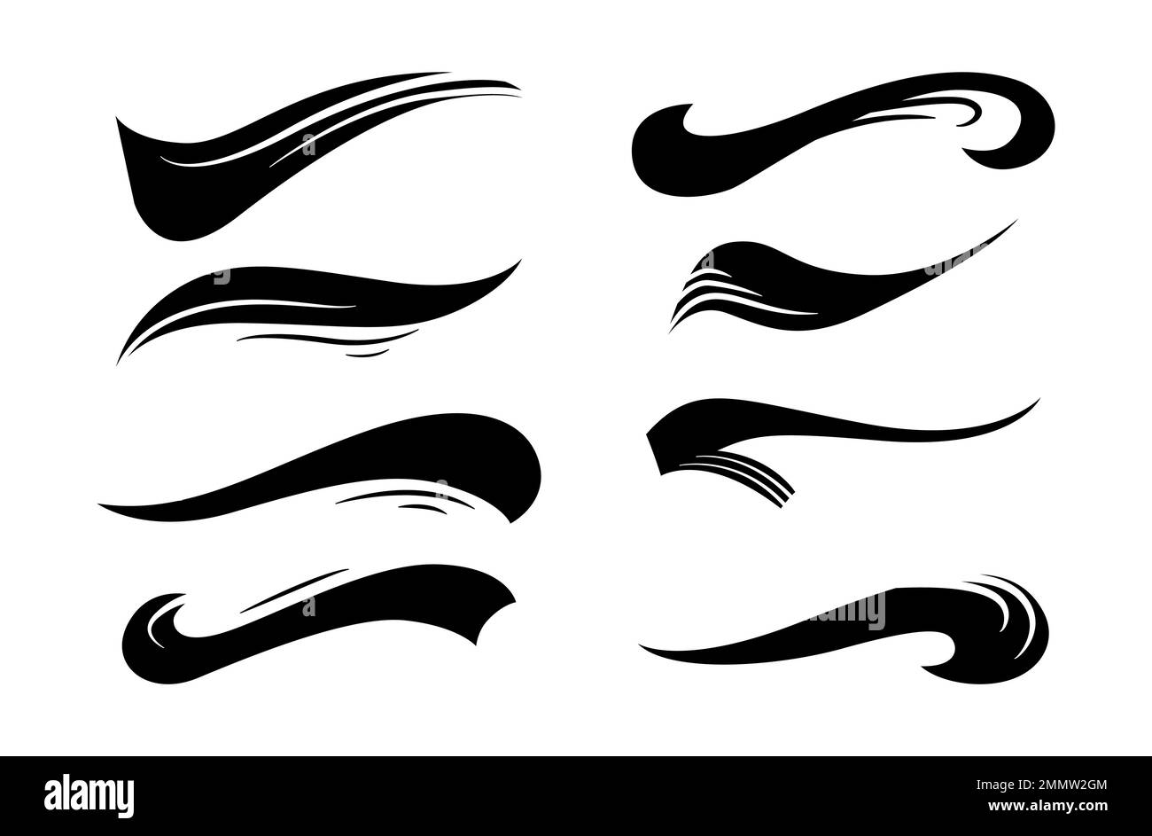 Premium Vector  Underline swishes tail collection swoosh element for sport  logo design vector hand drawn illustratio
