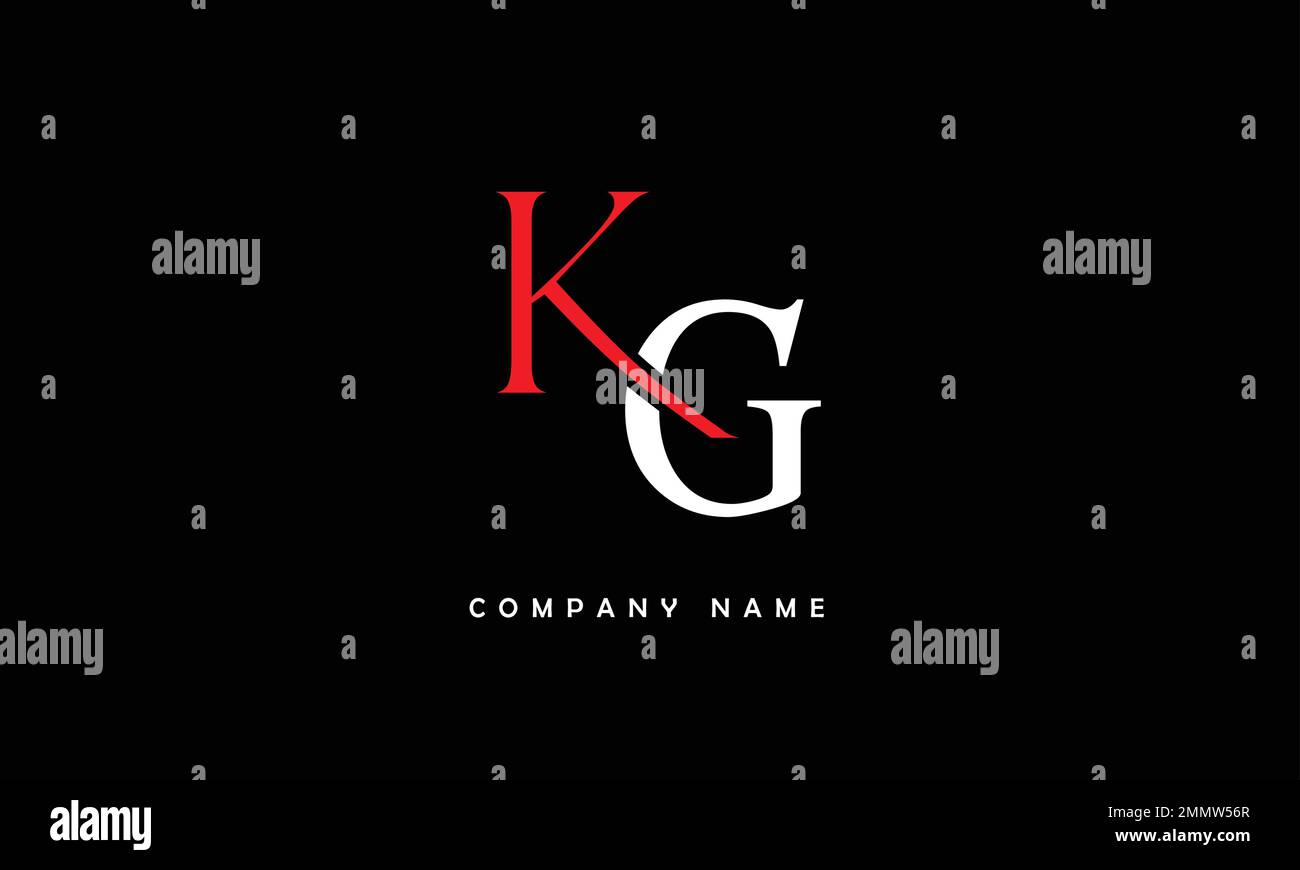 KG, GK Abstract Letters Logo Monogram Stock Vector