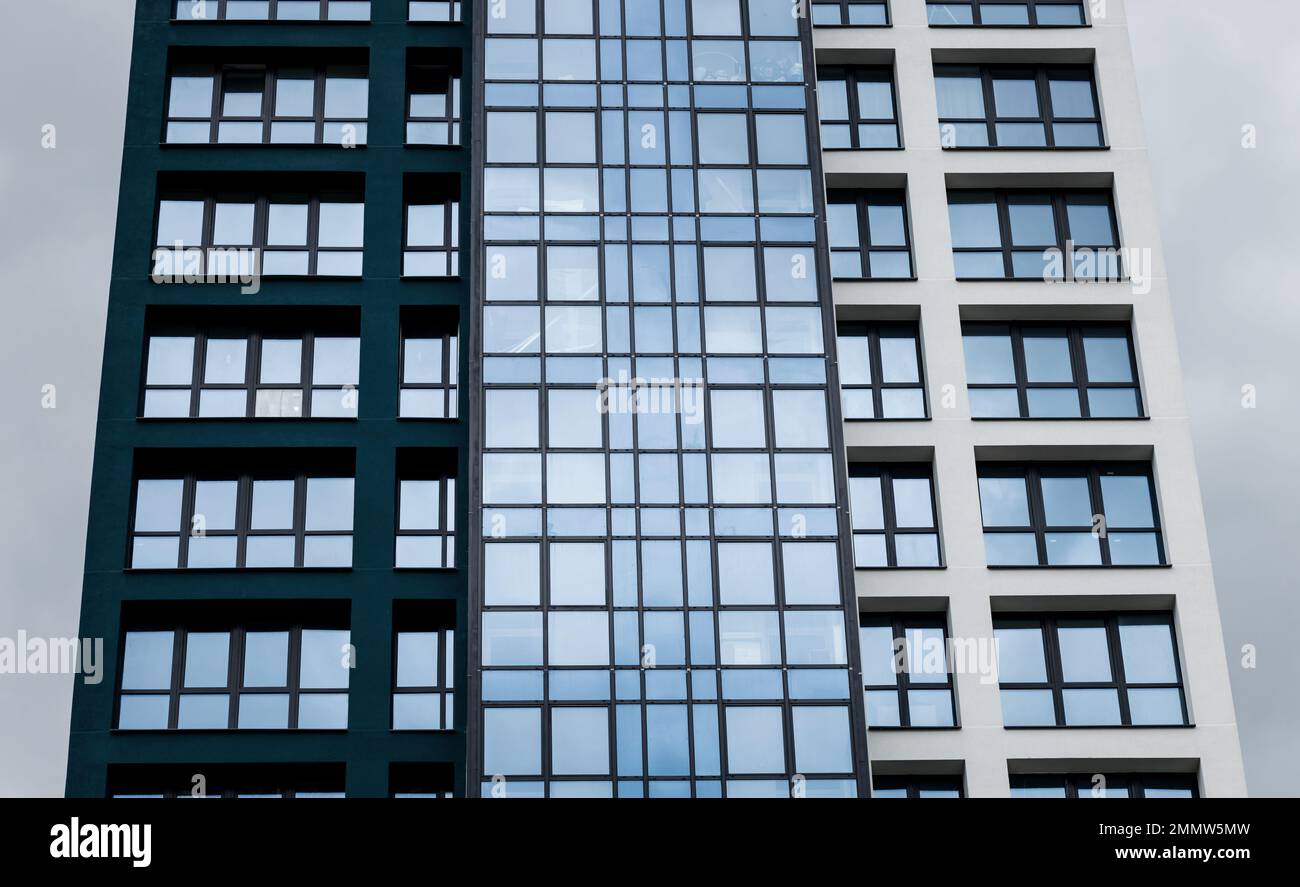 facade of a modern residential apartment building. luxury residential ...