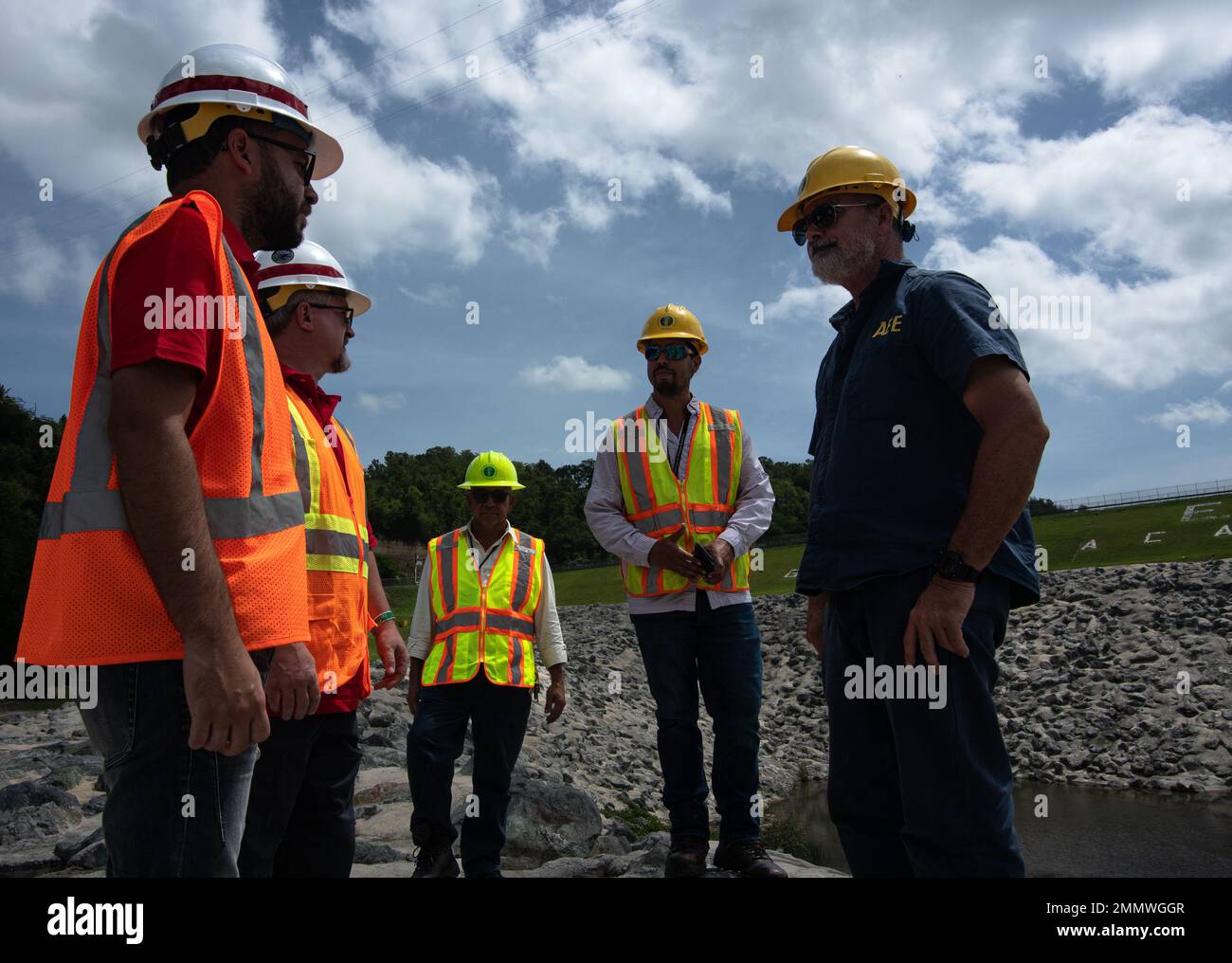 The U.S. Army Corps of Engineers and Autoridad de Energía Eléctrica (AEE)  inspect the Guajataca Dam after the passing of Hurricane Fiona. Guajataca  Dam is one of the 37 dams around the