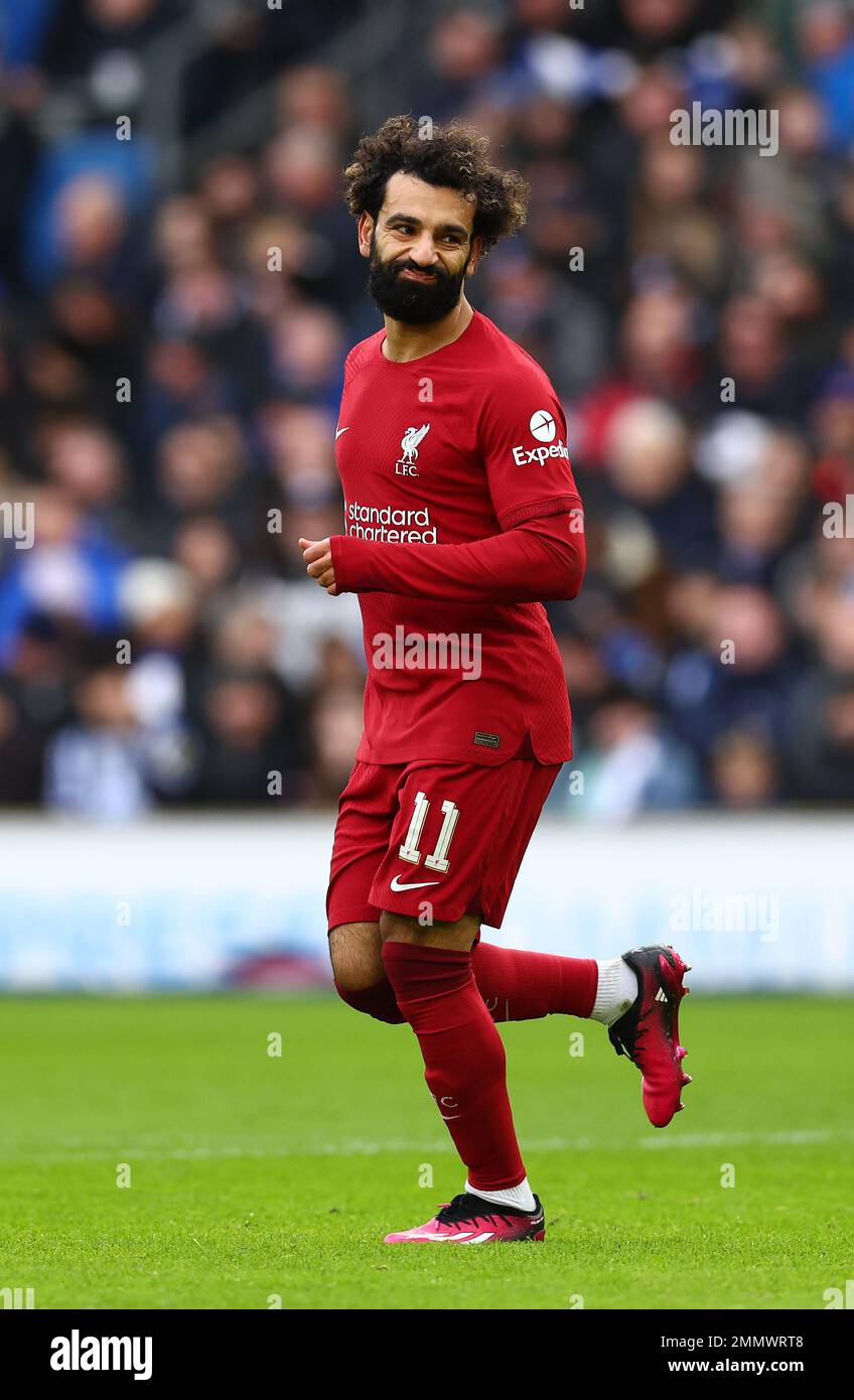 Brighton and Hove, England, 29th January 2023. Mohamed Salah of Liverpool during the The FA Cup match at the AMEX Stadium, Brighton and Hove. Picture credit should read: David Klein / Sportimage Stock Photo