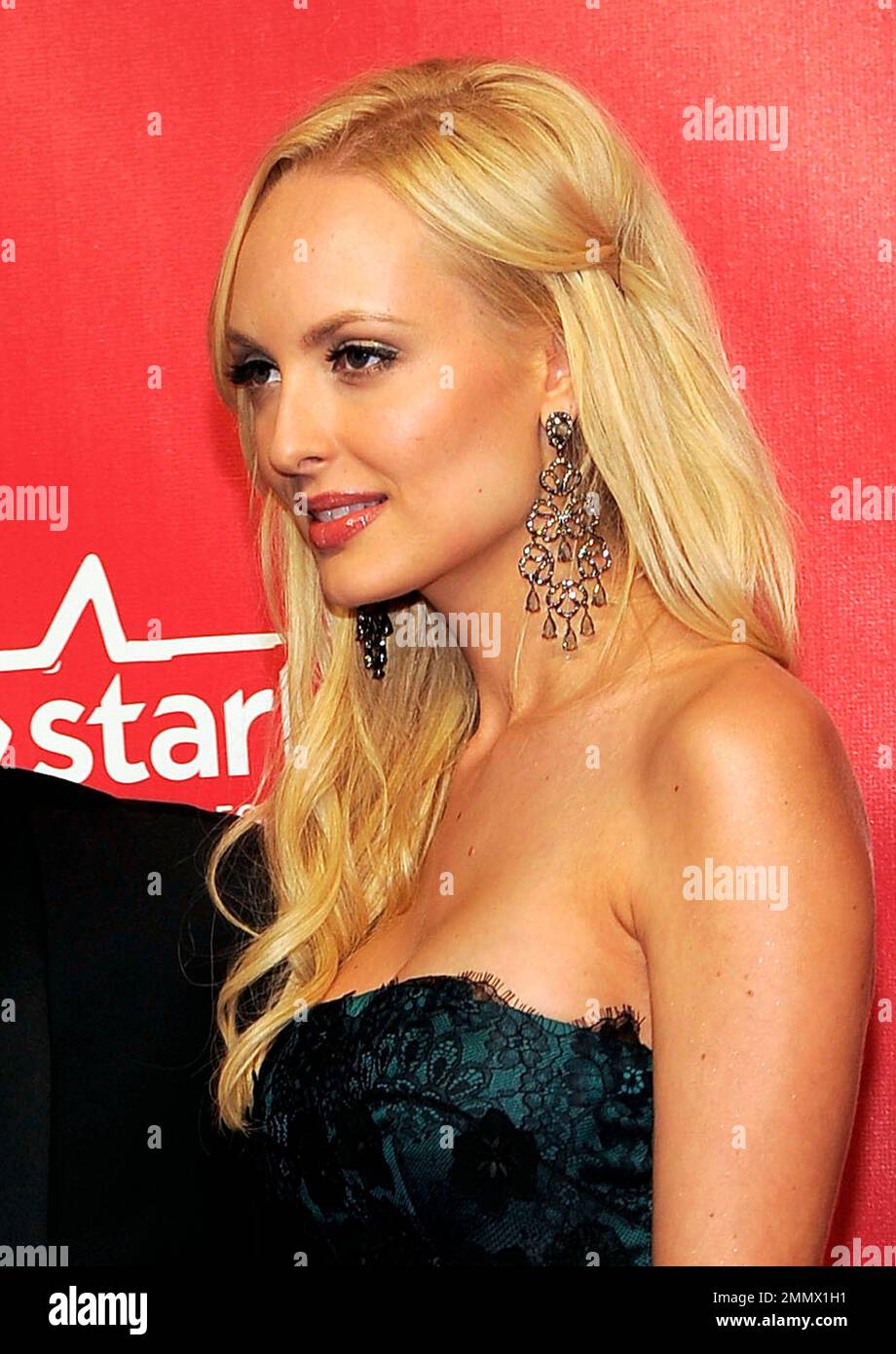 FILE - In this Feb. 10, 2012 file photo, Playboy "bunny" Shera Bechard arrives at the MusiCares