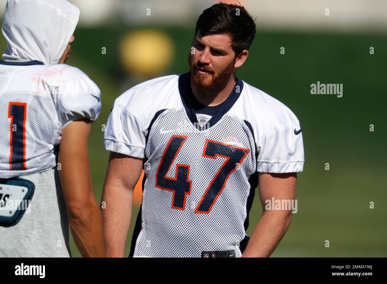 Denver Broncos linebacker Josey Jewell (47) during the first half of an NFL  football game against the New England Patriots, Sunday, Oct. 18, 2020, in  Foxborough, Mass. (AP Photo/Stew Milne Stock Photo - Alamy