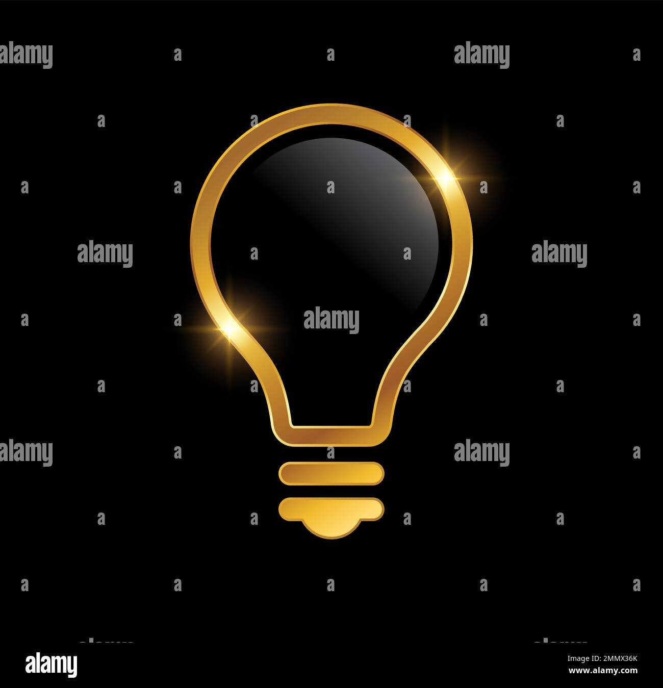 A vector Illustration in black background with gold shine effect of