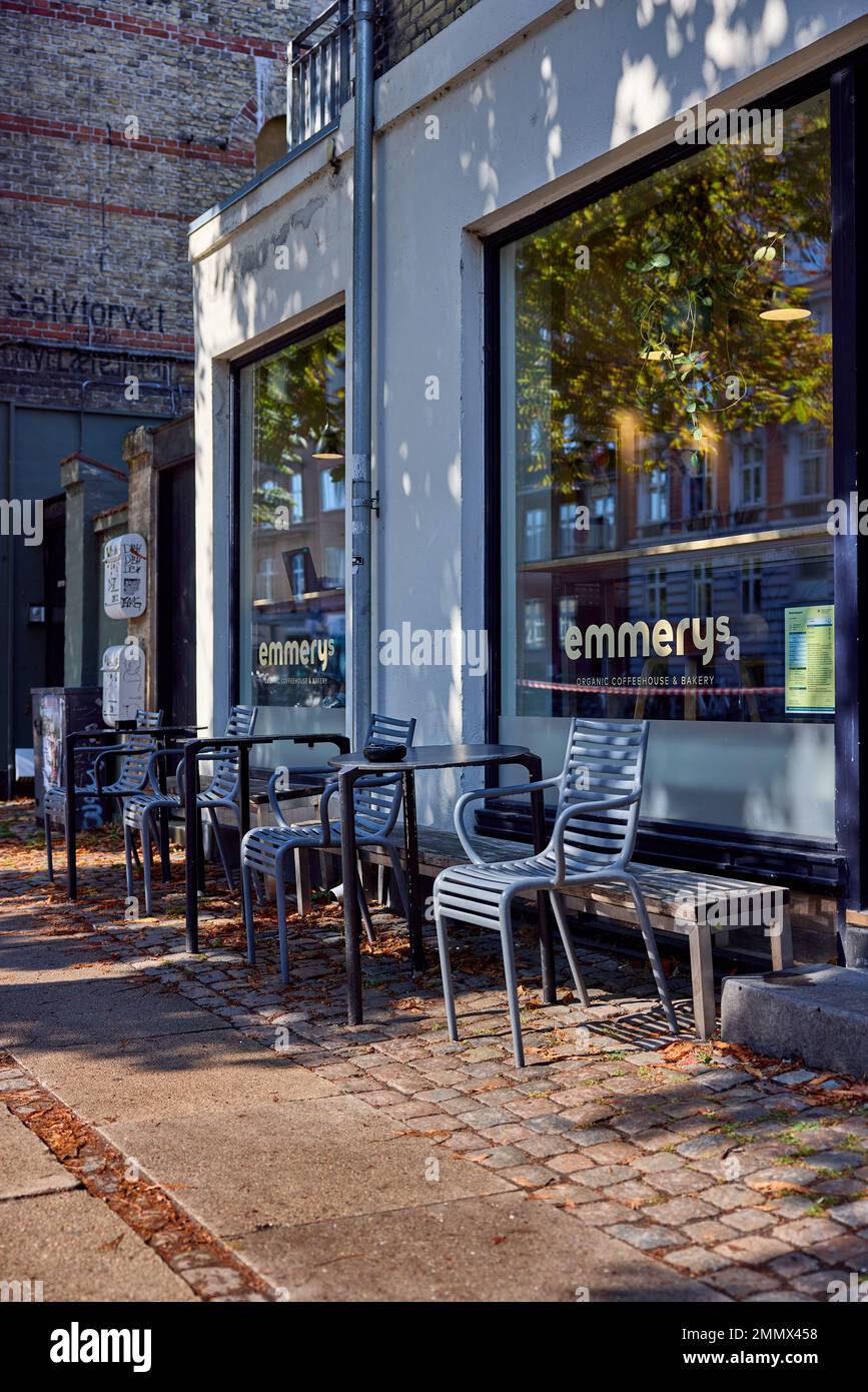 Emmerys (organic bakery), Øster Farimagsgade, Copenhagen, Denmark Stock Photo