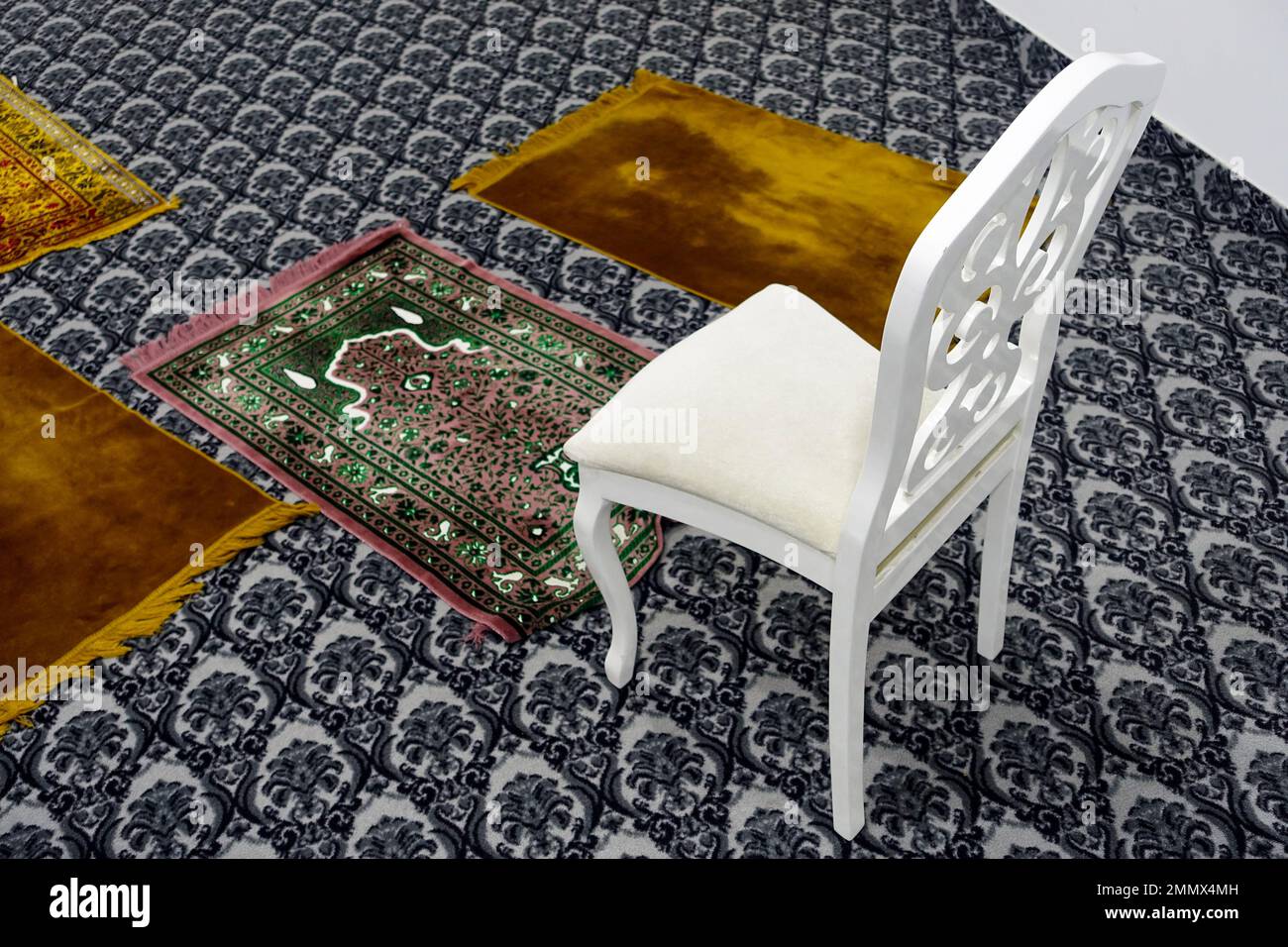 prayer rugs and chairs for those with rheumatism to pray and worship