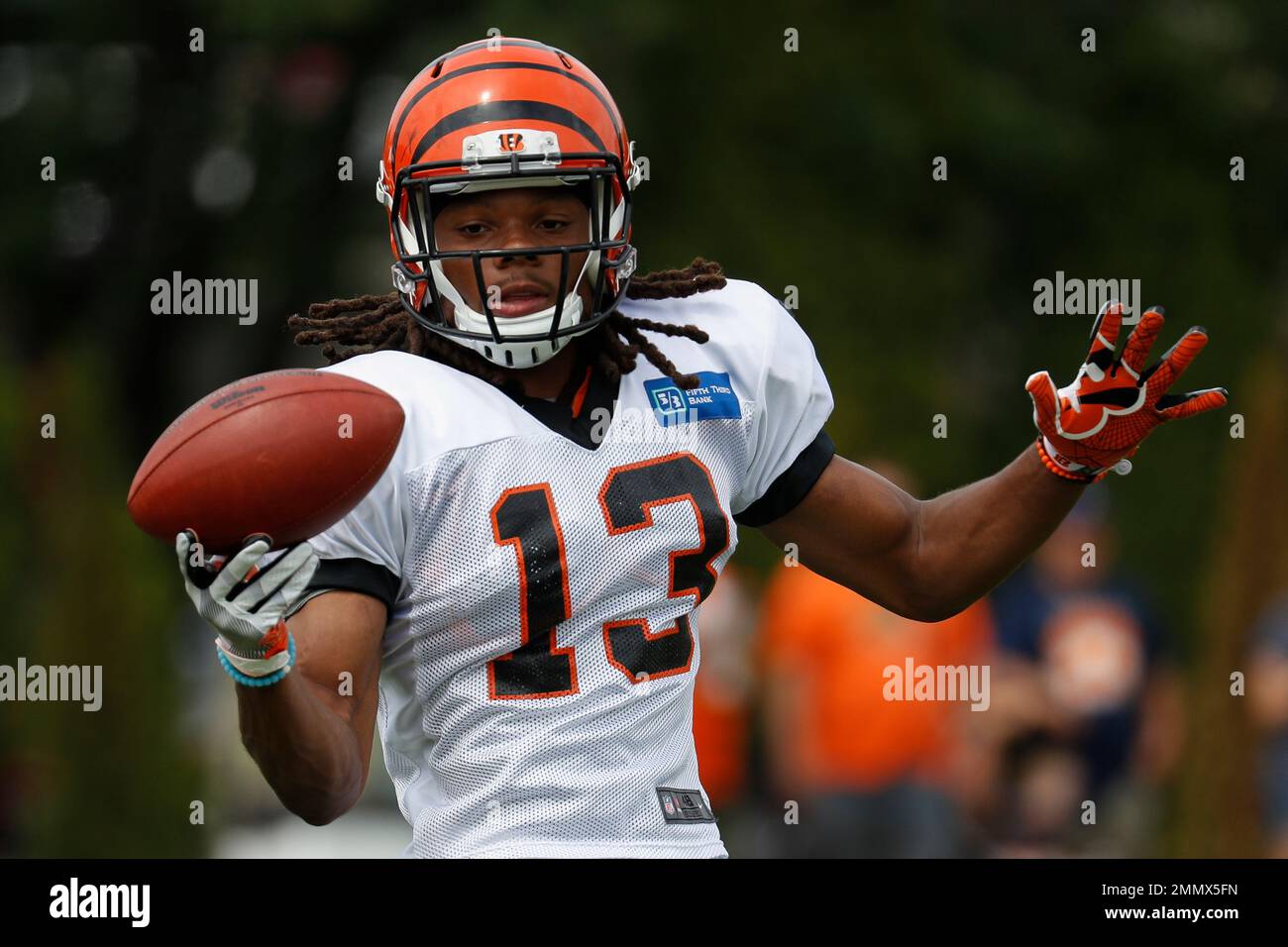 Cincinnati Bengals wide receiver Ka'Raun White participates during