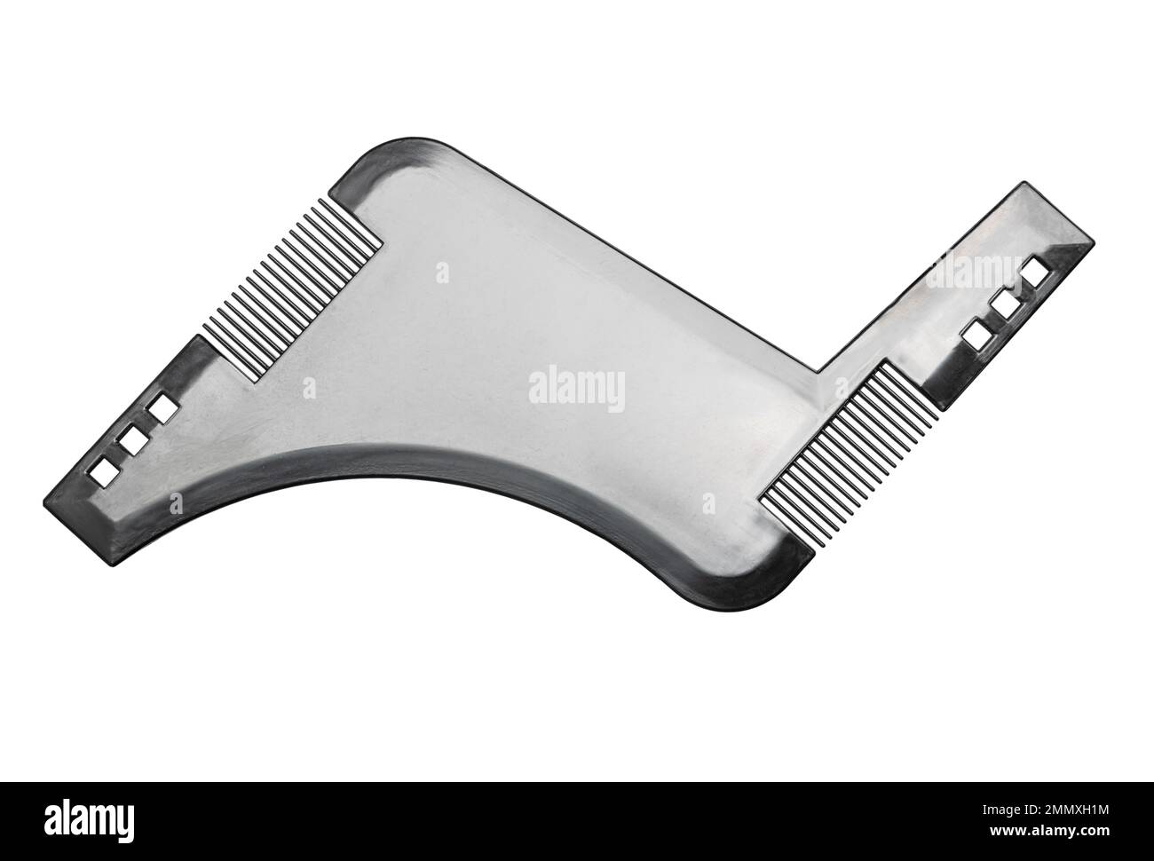Barber Tools. Special Comb For Forming Line Of Beard. Isolated On White