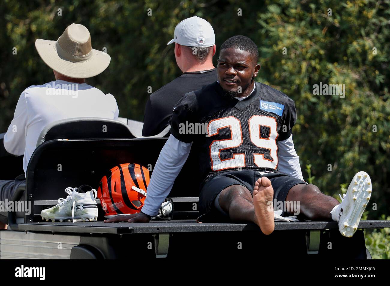 Cincinnati Bengals cornerback Tony McRae (29) after an NFL football  preseason game between the Indianapolis Colts and the Cincinnati Bengals at  Paul Brown Stadium in Cincinnati, OH. Adam Lacy/CSM Stock Photo 