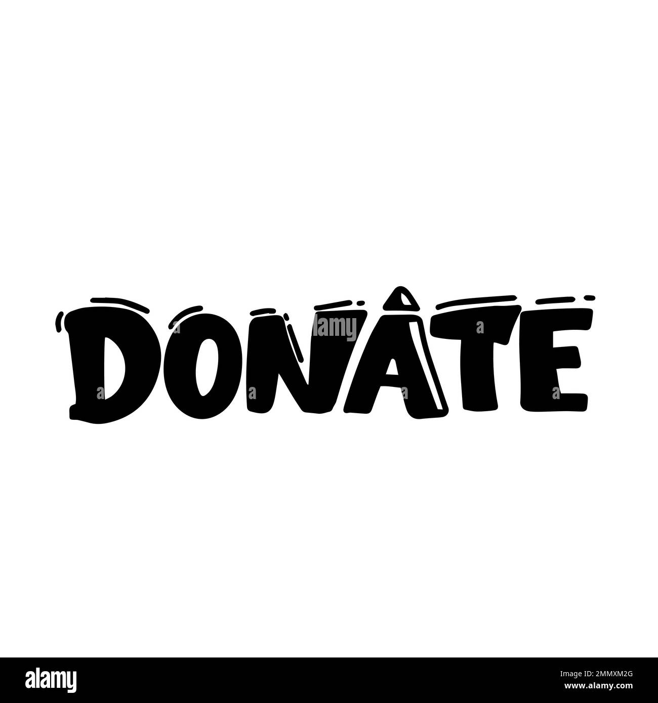 Vector Donate Concept Hand And Money Button In Flat Style