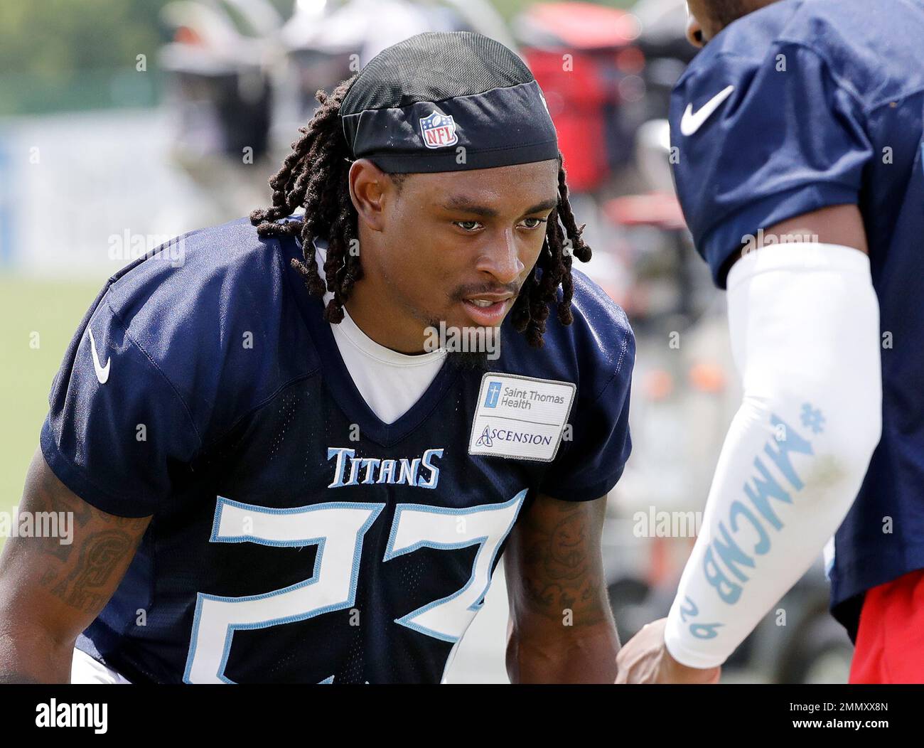 Tennessee Titans cornerback Tye Smith goes through a drill during NFL  football training camp Thursday, July 26, 2018, in Nashville, Tenn. (AP  Photo/Mark Humphrey Stock Photo - Alamy