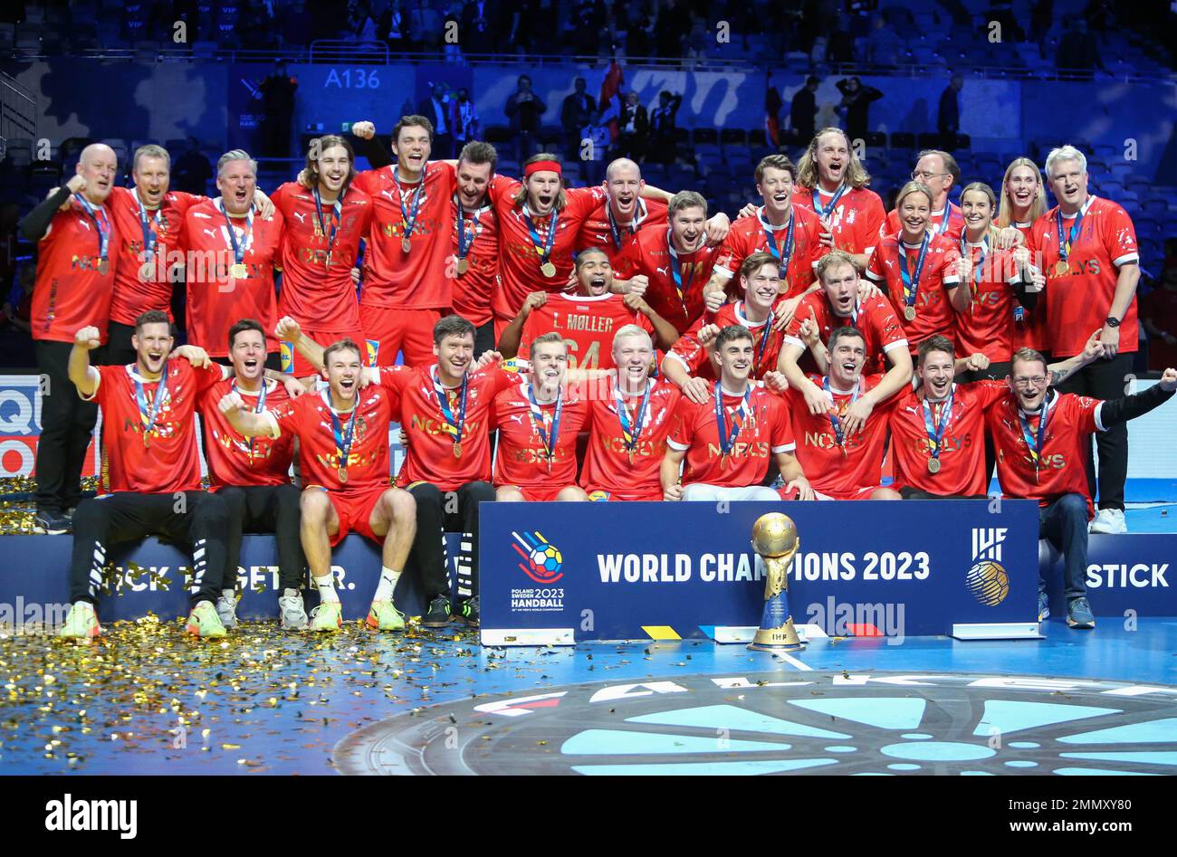 during the IHF Men's World Championship 2023, Final Handball match between  France and Denmark on January 29, 2023 at Tele2 Arena in Stockholm, Sweden  - Photo Laurent Lairys / DPPI Stock Photo - Alamy