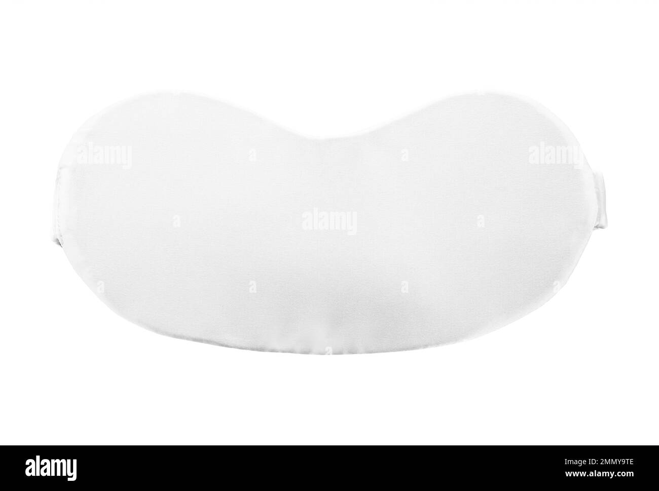 Silk sleeping eye mask isolated on white, top view. Bedtime Stock Photo