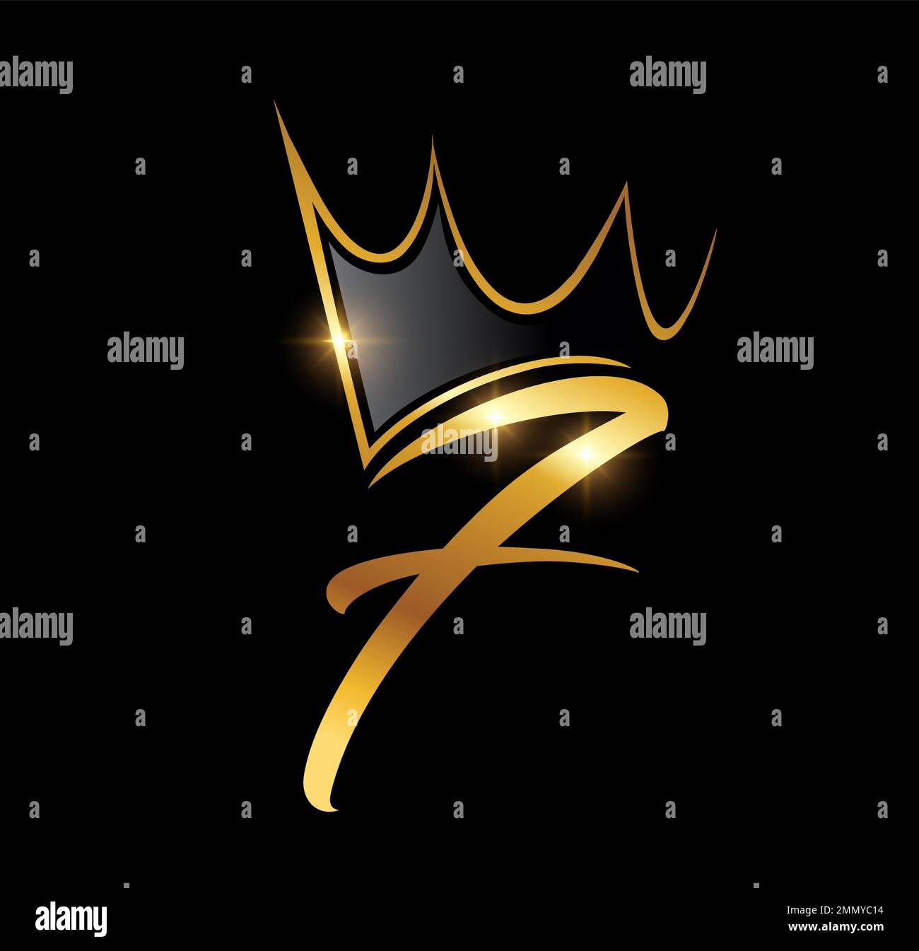 A vector illustration in black background with gold shine effect for ...