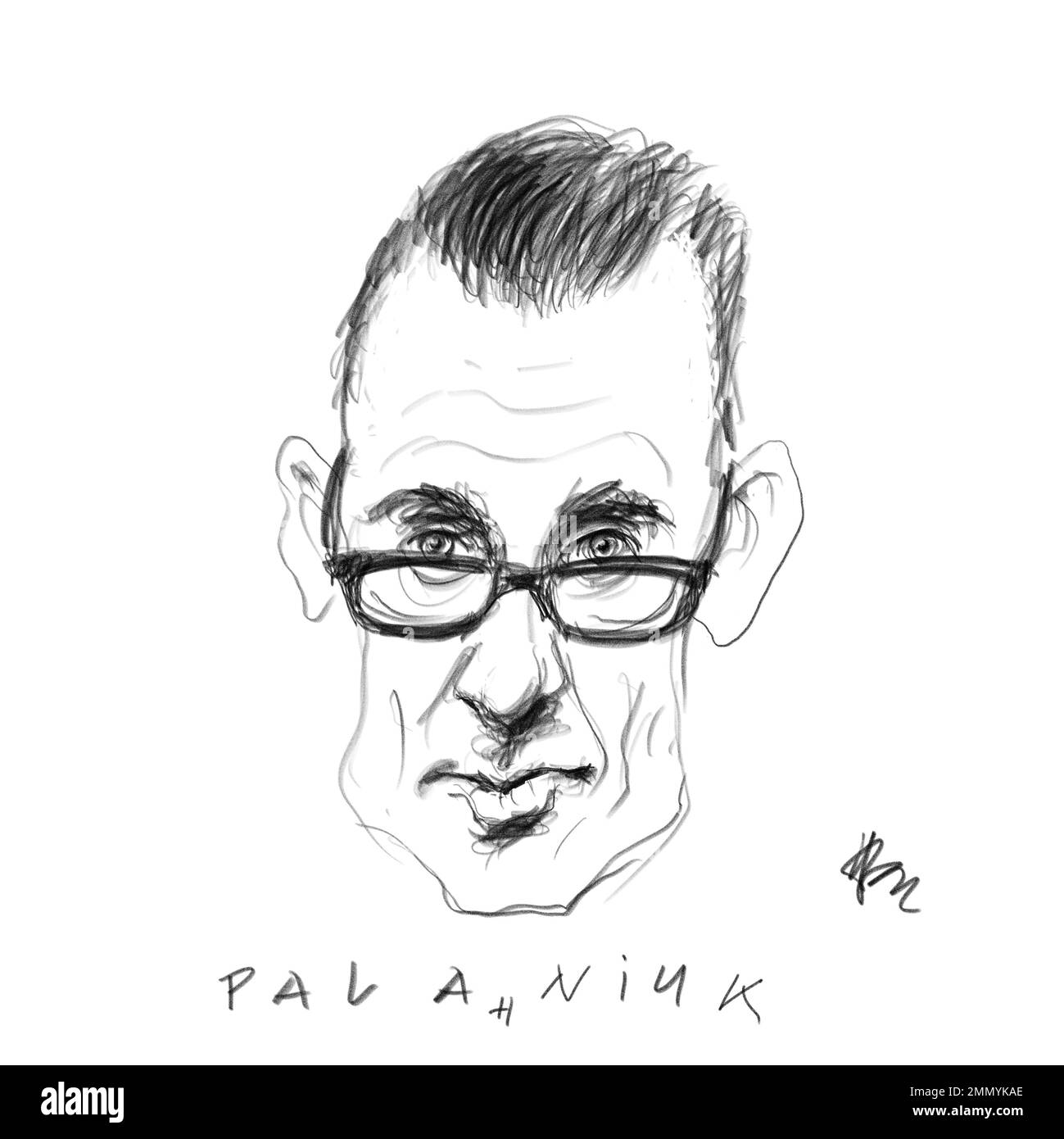Portrait of the author Palahniuk Stock Photo