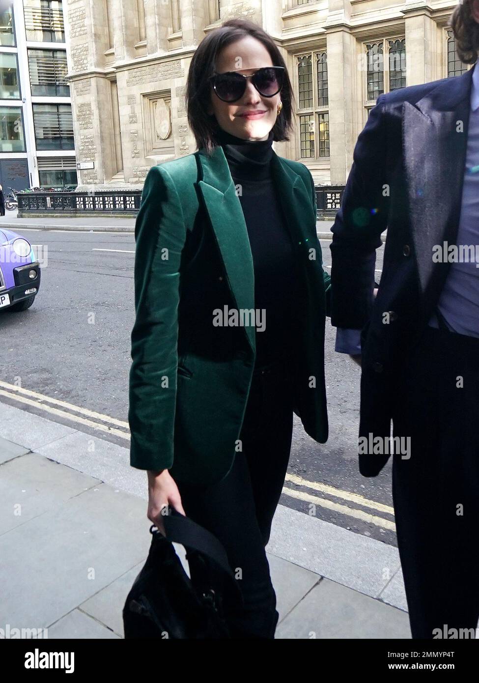 Eva Green arrives at the Rolls Building, London, for her High Court legal action over payment for a shuttered film project. The actress is suing production company White Lantern Films over the shuttered British film project A Patriot. Picture date: Monday January 30, 2023. Stock Photo