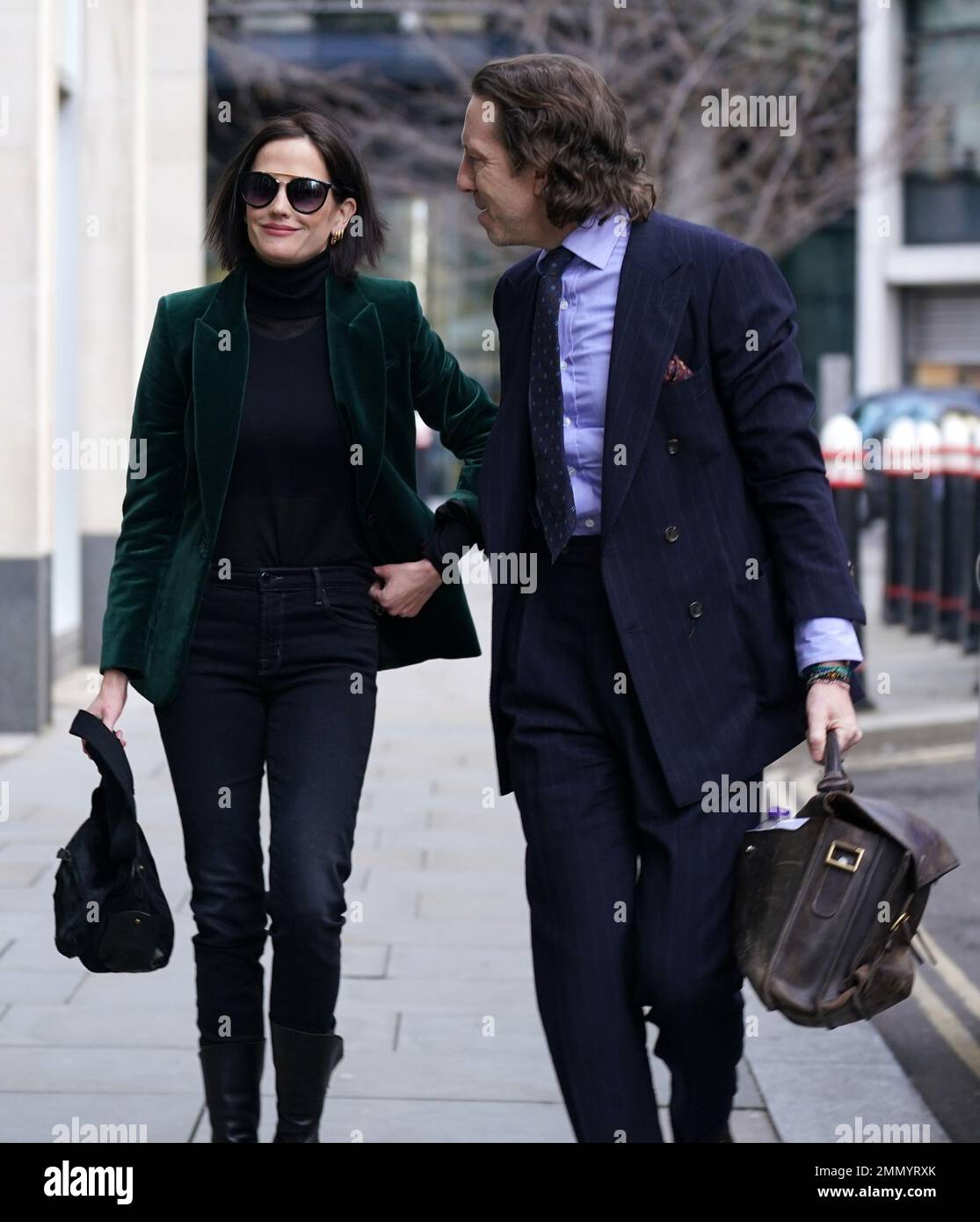 Eva Green (left) arrives at the Rolls Building, London, for her High Court legal action over payment for a shuttered film project. The actress is suing production company White Lantern Films over the shuttered British film project A Patriot. Picture date: Monday January 30, 2023. Stock Photo