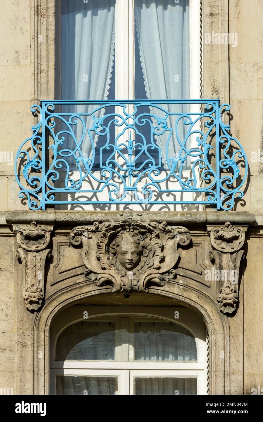 France, Meurthe et Moselle, Nancy, facade of an apartment building with