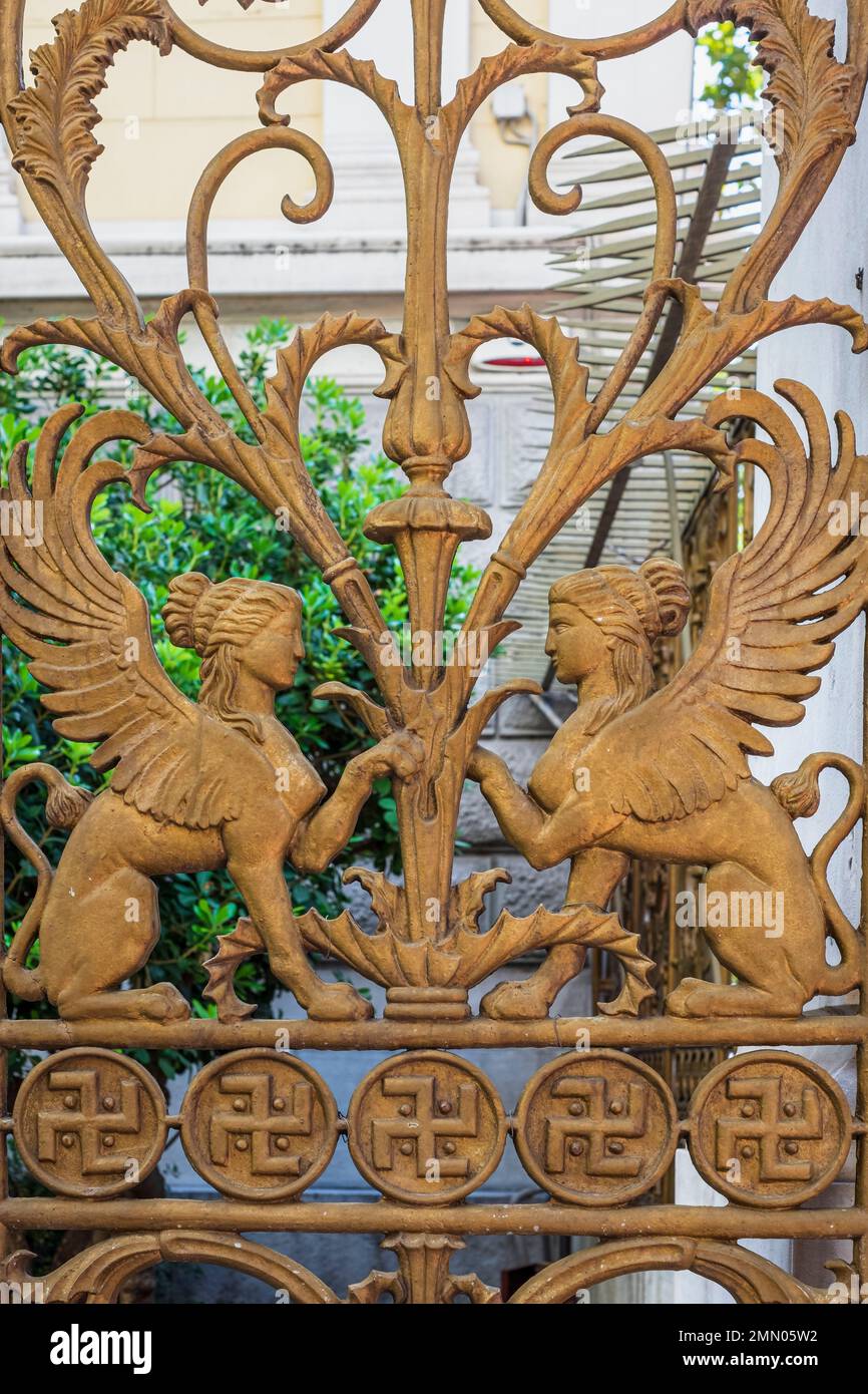 Greece, Athens, Numismatic Museum of Athens located in the former home of Heinrich Schliemann, the Iliou Melathron, a palace designed by the German architect Ernst Ziller Stock Photo