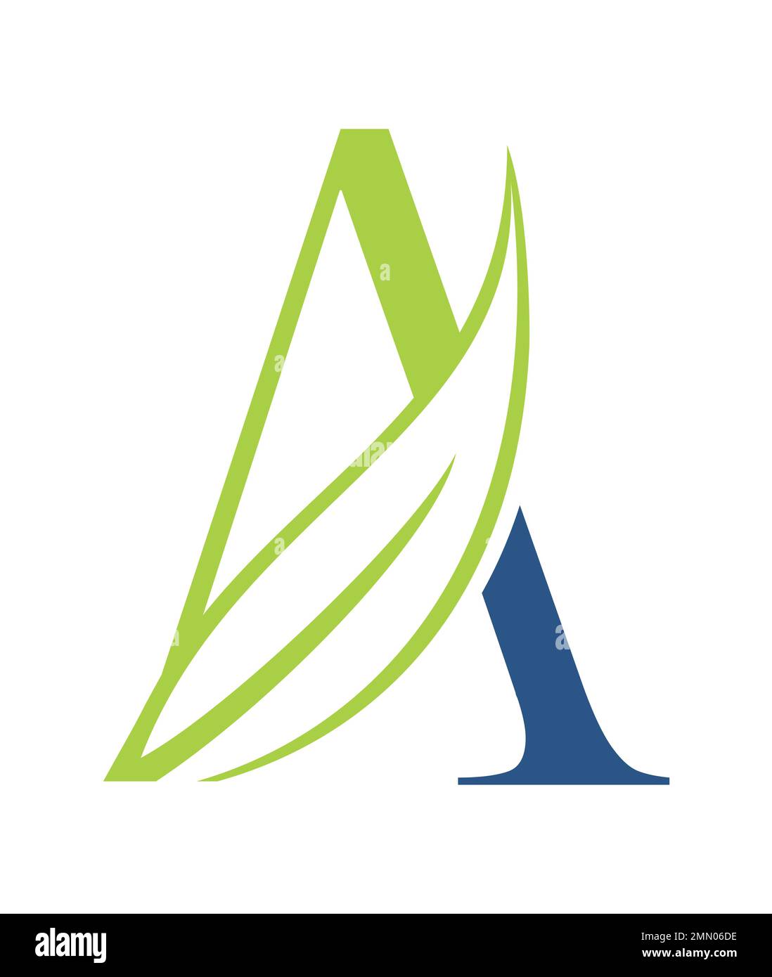 A vector Illustration of Leaf Monogram Logo Initial Letter A in ...