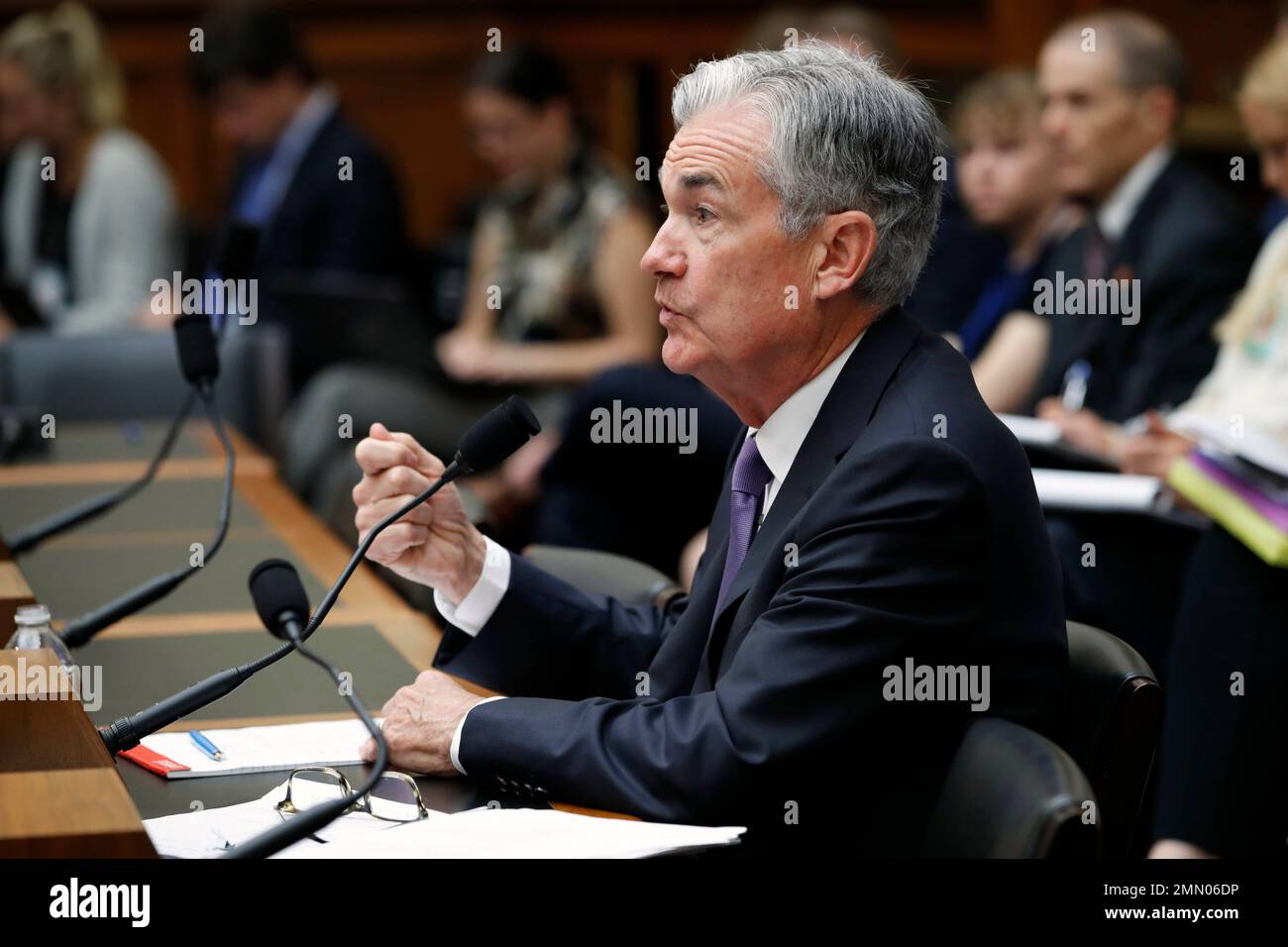 Federal Reserve Board Chair Jerome Powell testifies during a House ...