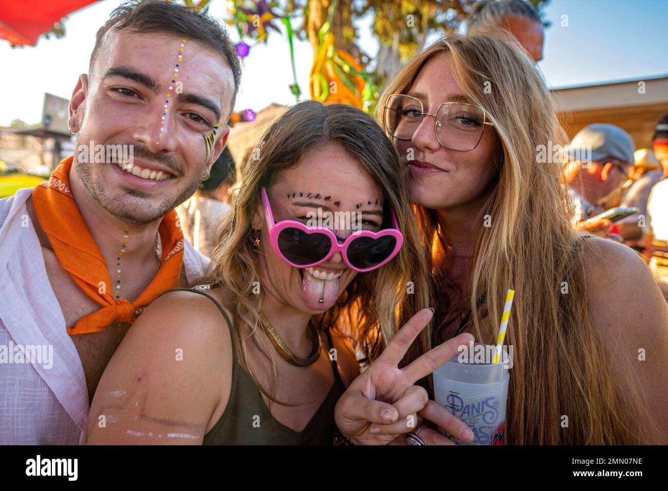 France, Herault (34), Mauguio, first Summer of Love festival at the Mas du Minister Stock Photo