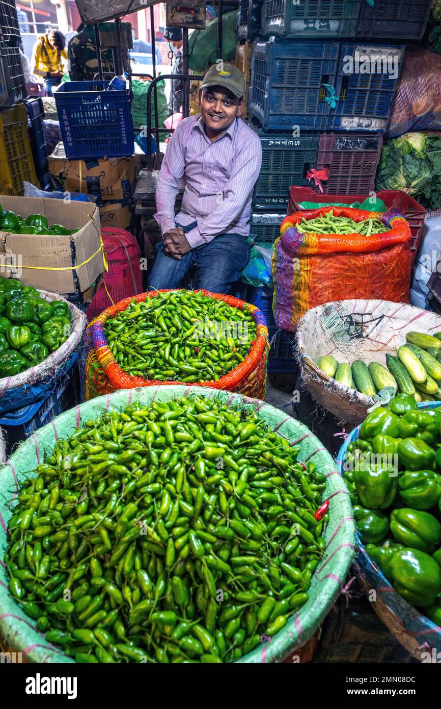 Nepal, Kathmandu, vegetable market Stock Photo Alamy
