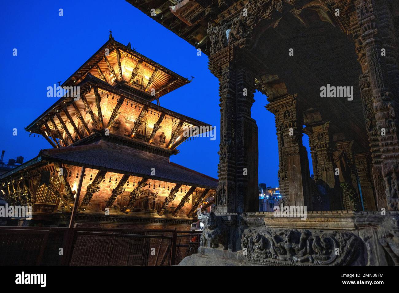 Nepal, Kathmandu Valley, listed as World Heritage by UNESCO, Patan, Bhimsen Temple Stock Photo