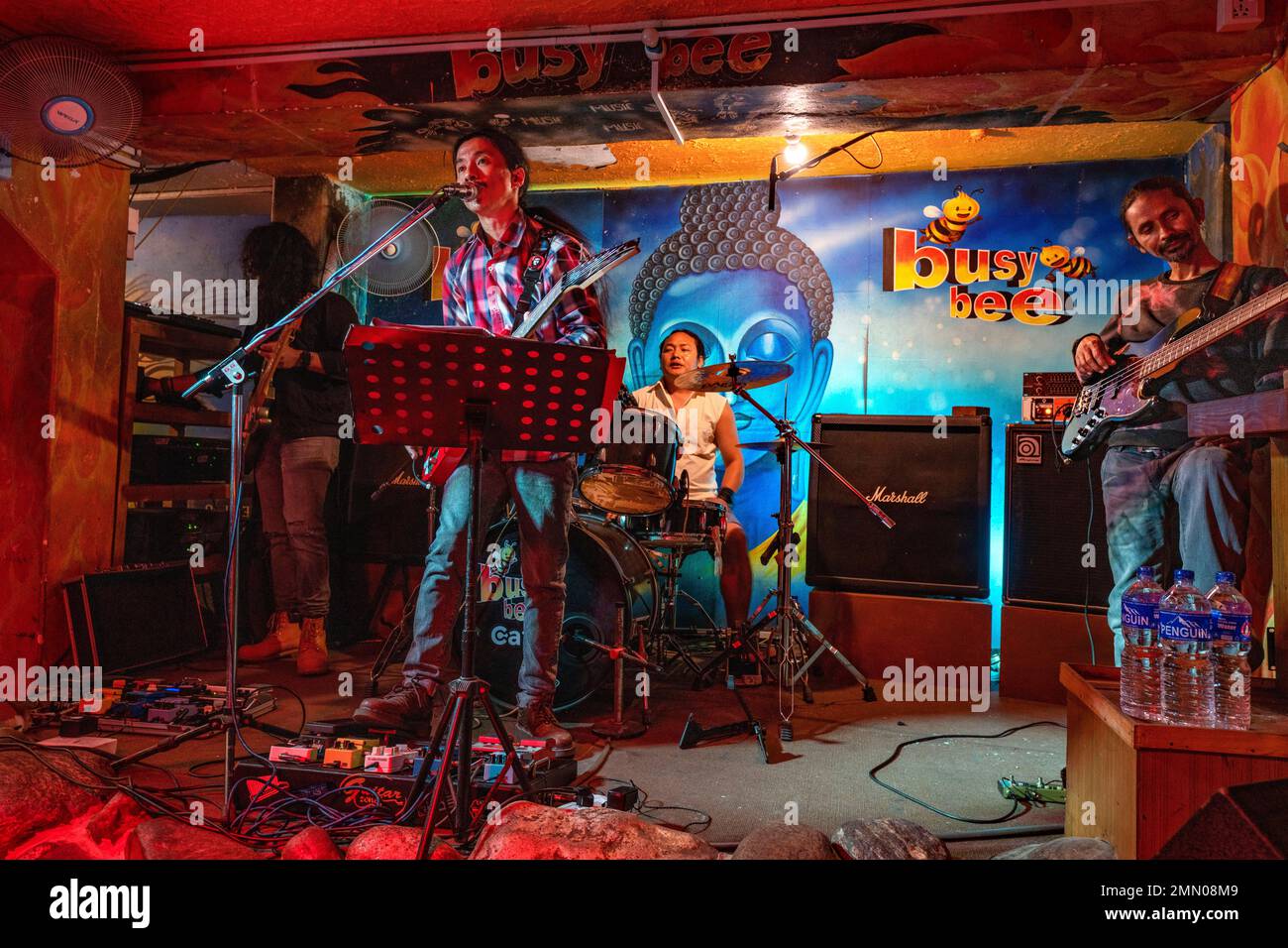 Nepal, Gandaki province, Pokhara, Busy Bee bar Stock Photo Alamy