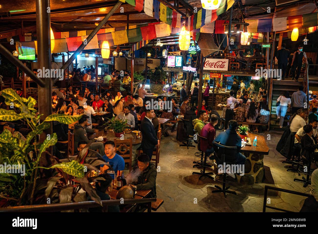 Nepal, Gandaki province, Pokhara, Busy Bee bar Stock Photo Alamy