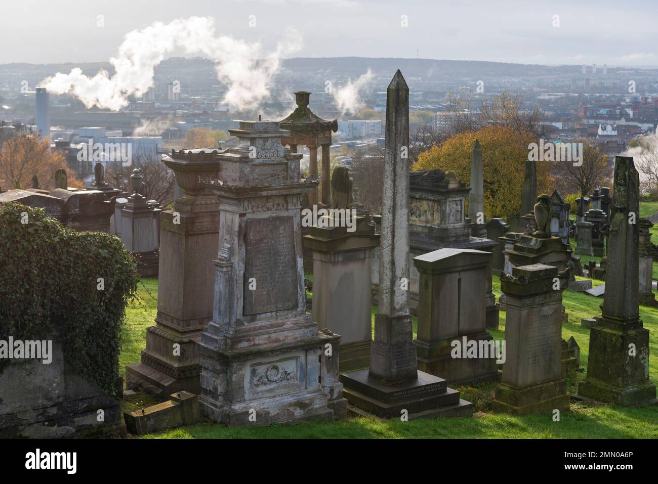 United Kingdom, Scotland, Glasgow, Victorian Glasgow Necropolis Stock Photo