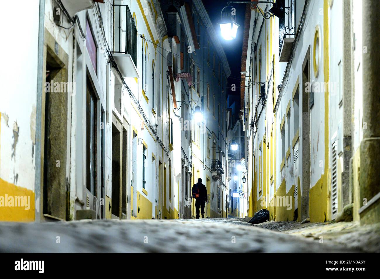 Portugal, Alentejo, region, Evora, alley of Olivença in the historical ...