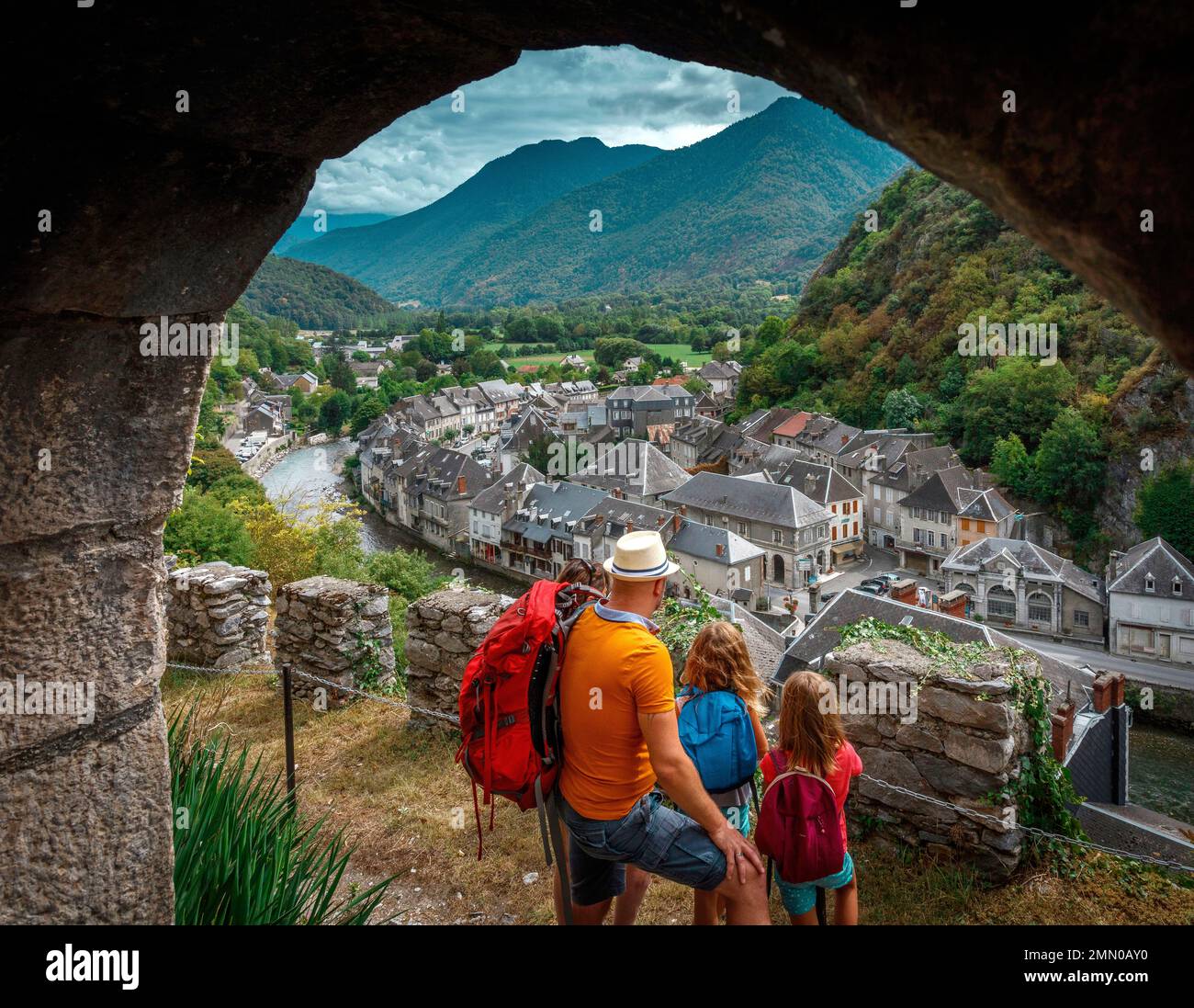 France Haute Garonne Saint Beat Castle Of Saint Beat Stock Photo Alamy