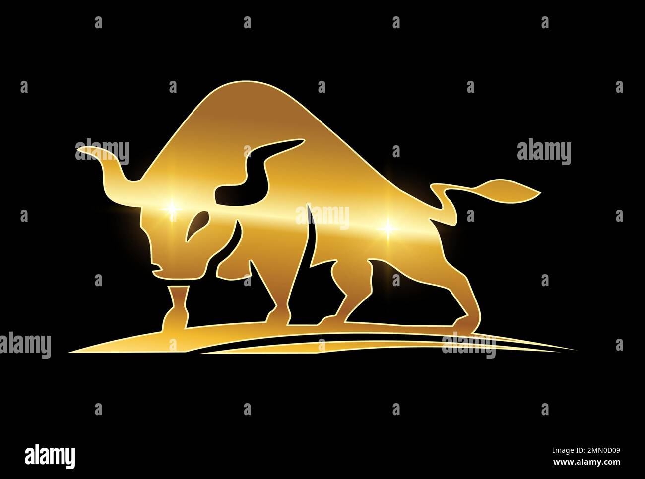 A vector Illustration in black background with gold shine effect of