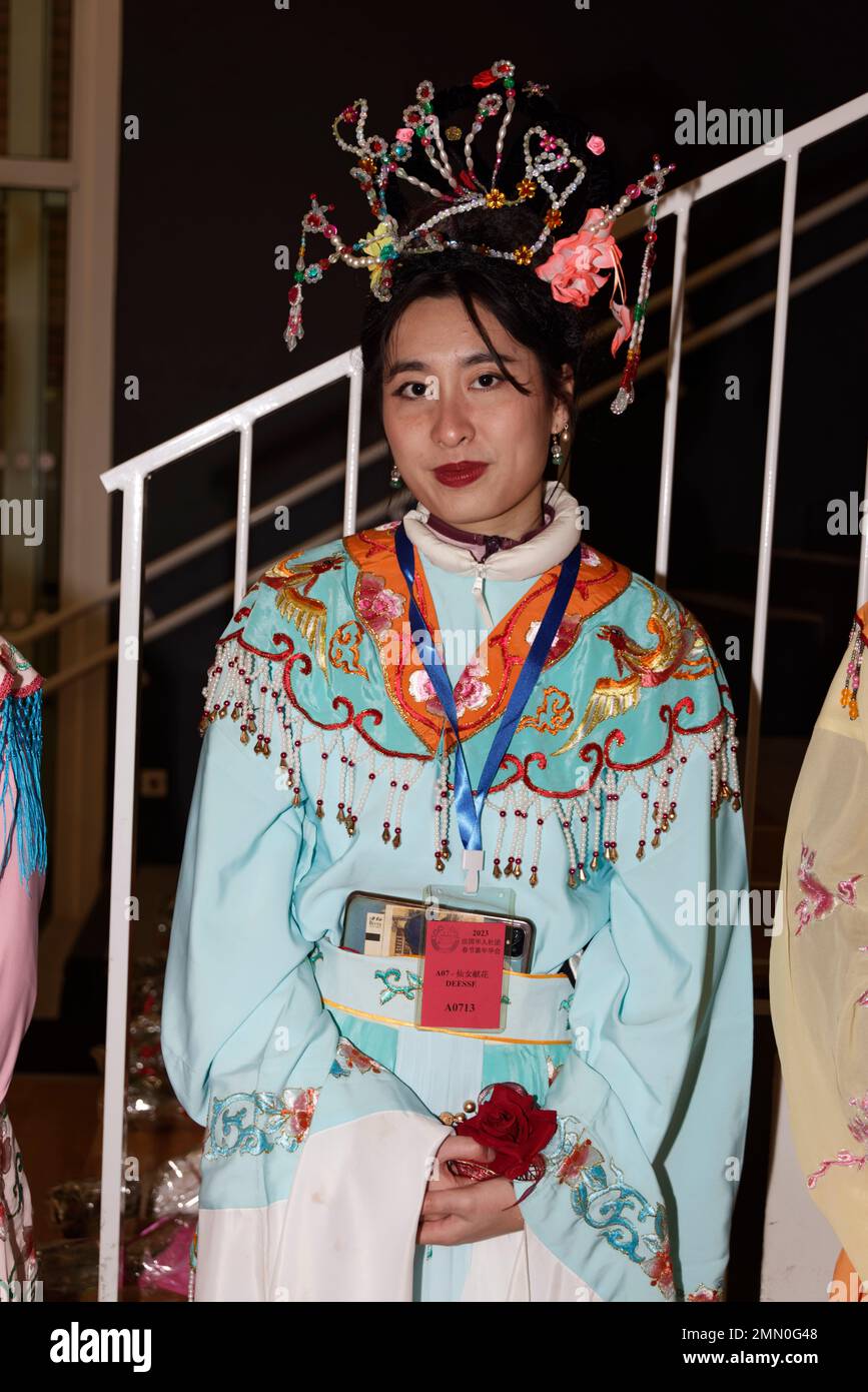 Paris, France. 29th Jan, 2023. Chinese New Year parade celebrating this year's Water Rabbit on January 29, 2023 in Paris, France. Stock Photo