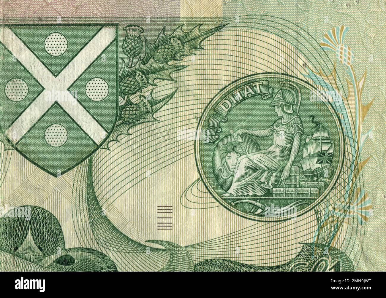 Detail of a vintage banknote from Scotland Stock Photo - Alamy