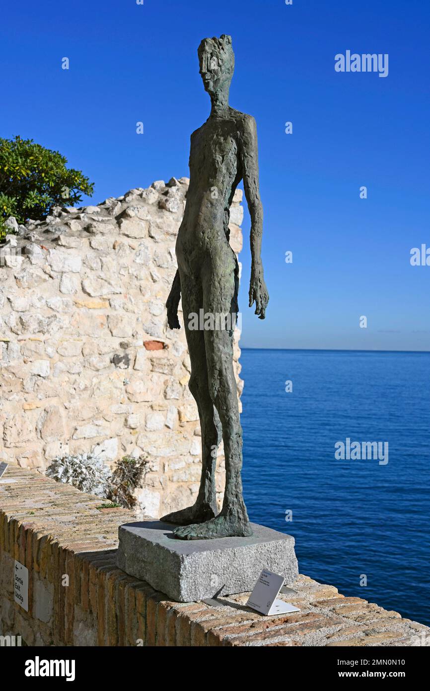 France, Alpes Maritimes, Antibes, Antibes Picasso Museum, La Feuille, 1948, bronze on granite base Stock Photo