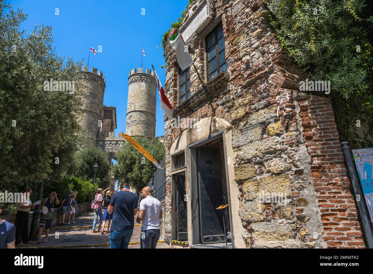 Italy, Liguria, Genoa, the Christopher Columbus House Museum, an 18th ...