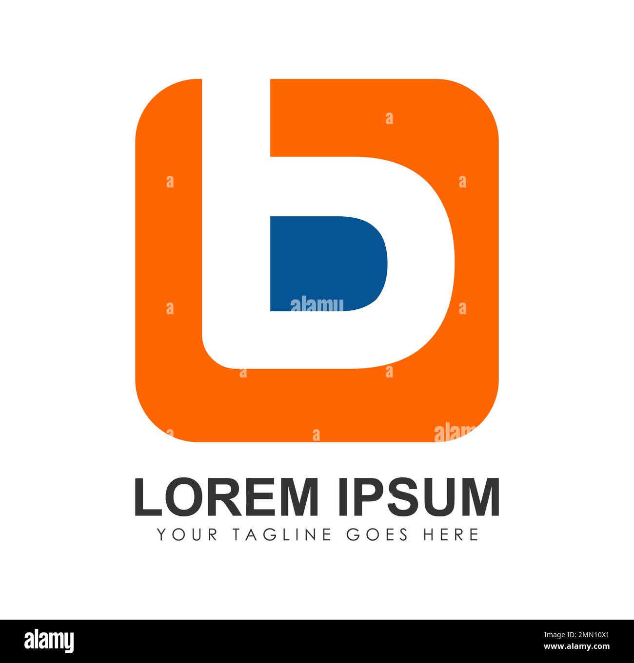 Monogram Logo Initial Letter B Sign illustration in white background