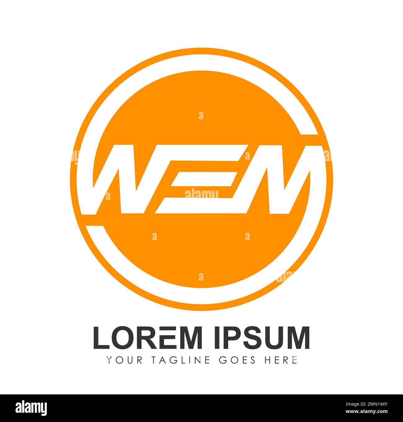 Rounded vector logo wem vector vectors hires stock photography and images Alamy