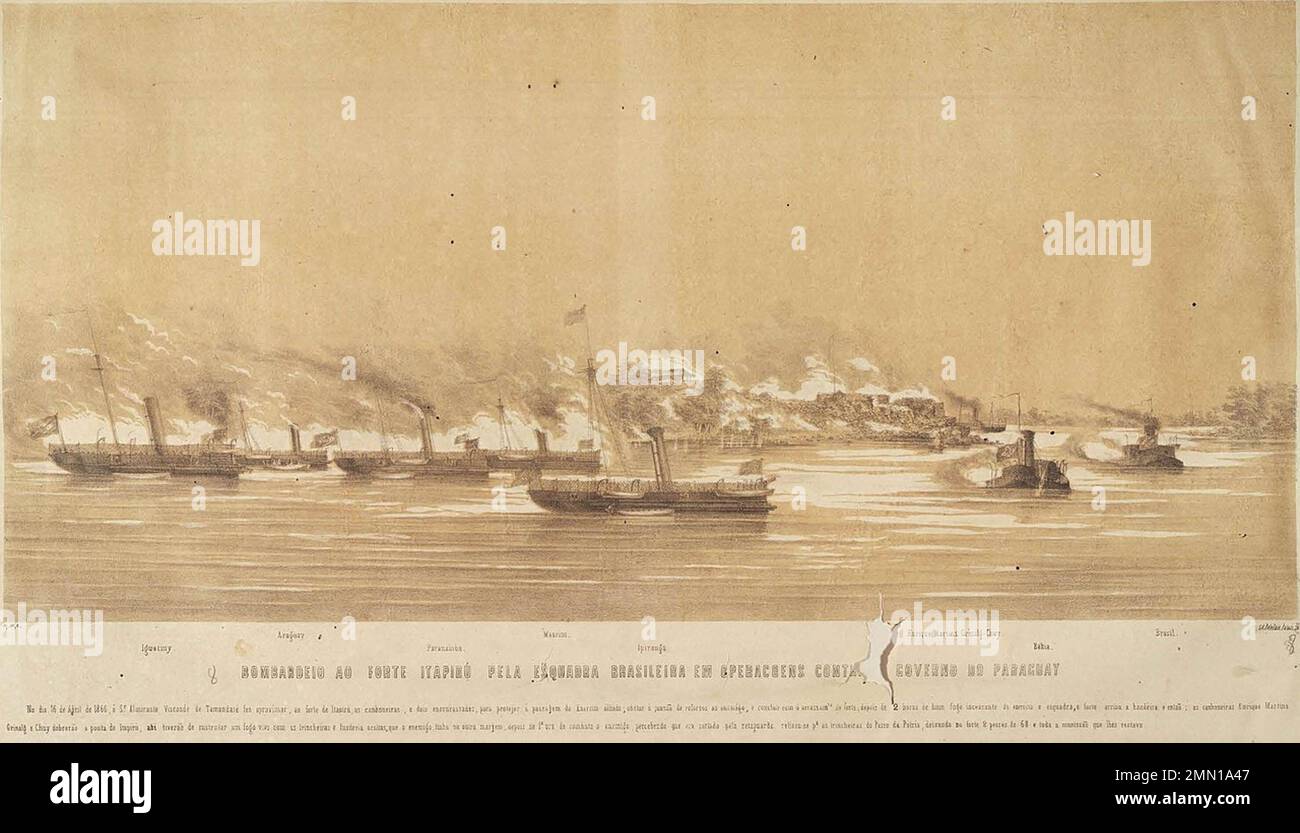 Bombardment of Fort Itapirú Stock Photo